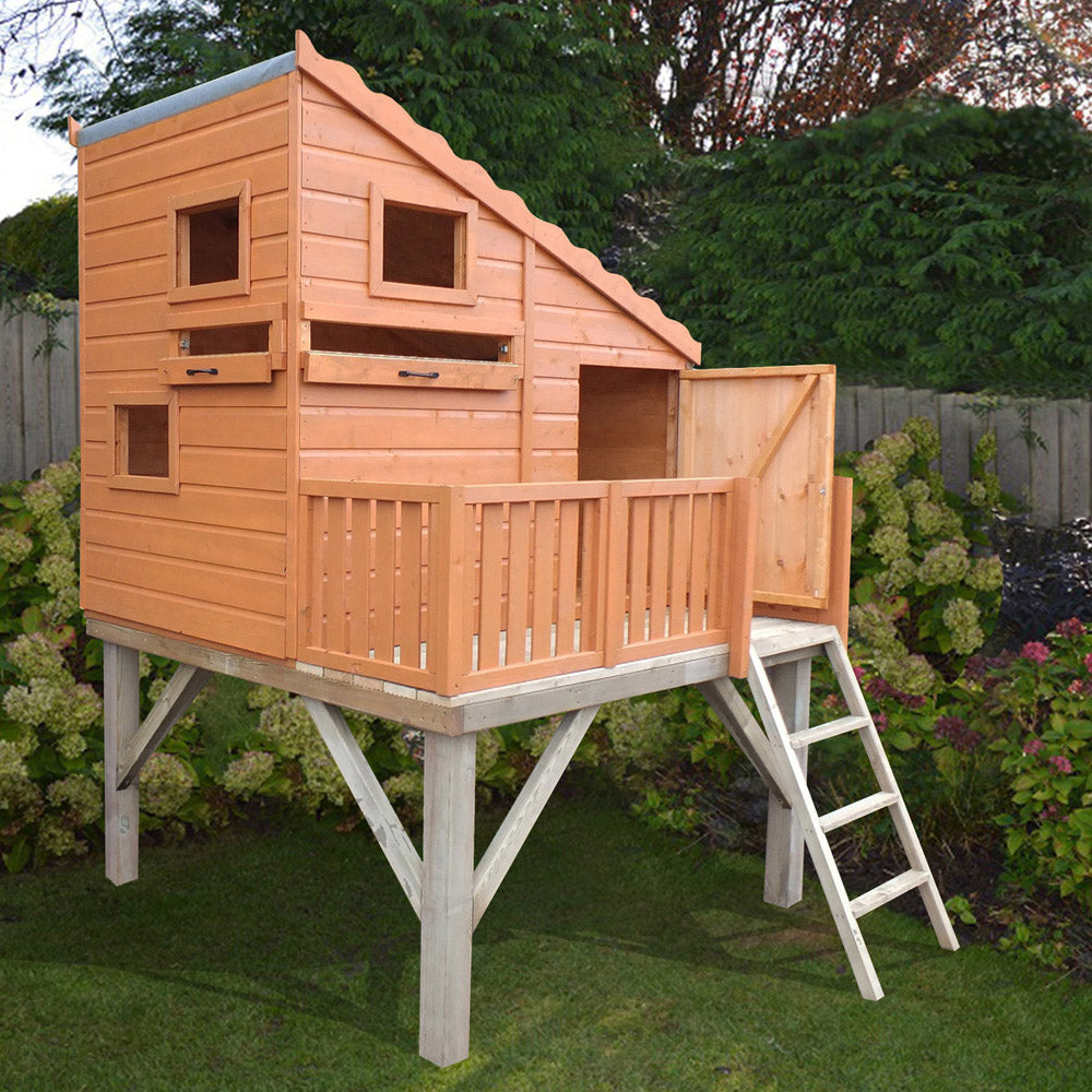 Shire Command Post Playhouse with Platform 6 x 6ft