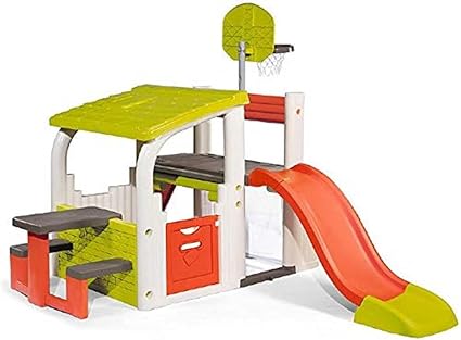 SMOBY KIDS MULTI ACTIVITY SPORTS FUN CENTRE WITH SLIDE (2.8M TALL)