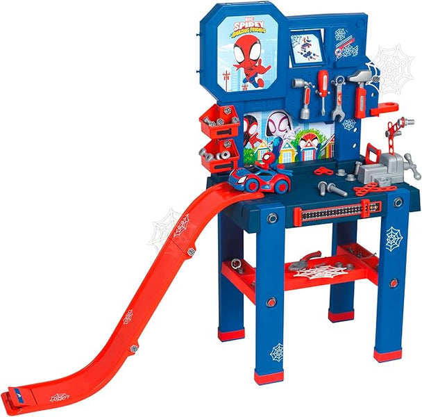 Smoby Spidey Work Bench with Tools, 2 Drawers Storage, Toys for Boys & Girls, Ages 3 and Up