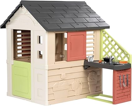 SMOBY LIFE NATURE PLAYHOUSE + KITCHEN PLAYHOUSE