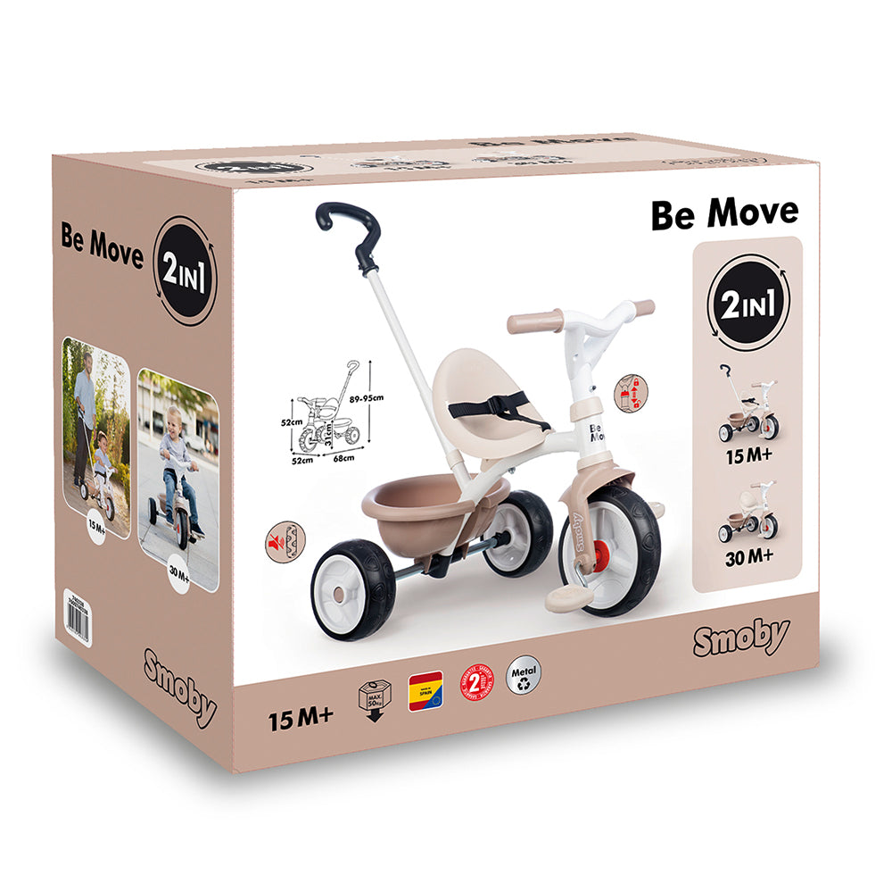 Smoby - Be Move Tricycle Beige and Pink