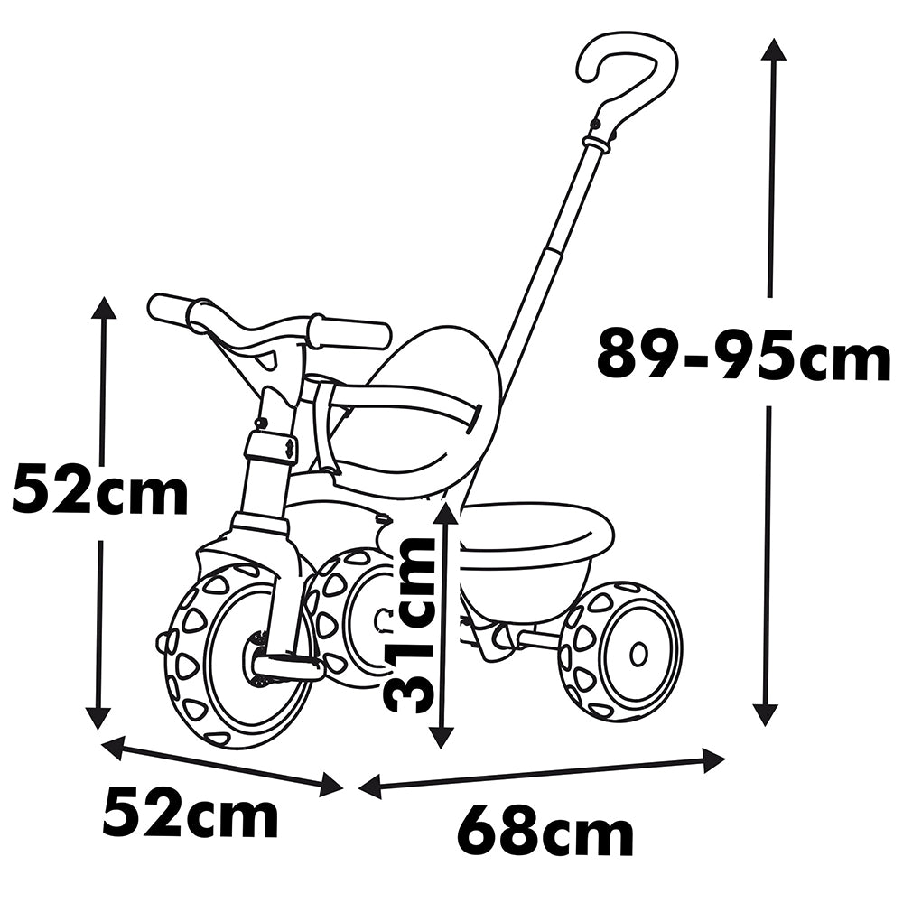 Smoby - Be Move Tricycle Beige and Pink