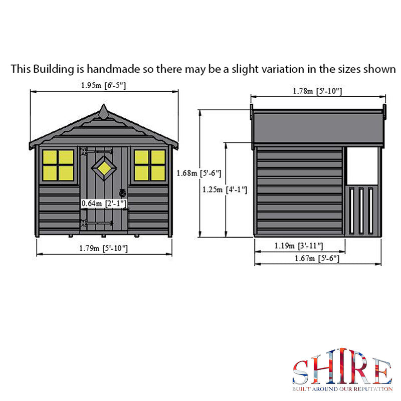 Shire Cubby Playhouse (6x4) CUBB0604DSL-1AA