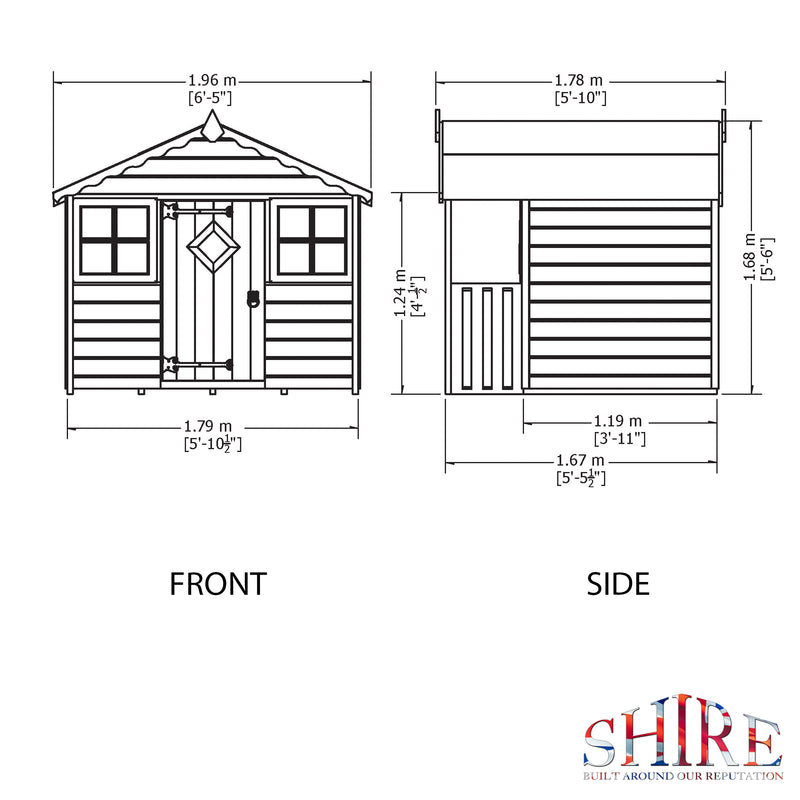 Shire Cubby Playhouse (6x4) CUBB0604DSL-1AA