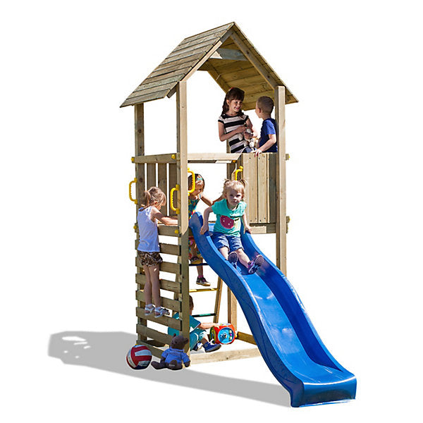 Shire Adventure Peaks Fortress 1 Climbing Tower with Slide and Climbing Wall