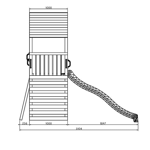 Shire Adventure Peaks Fortress 1 Climbing Tower with Slide and Climbing Wall