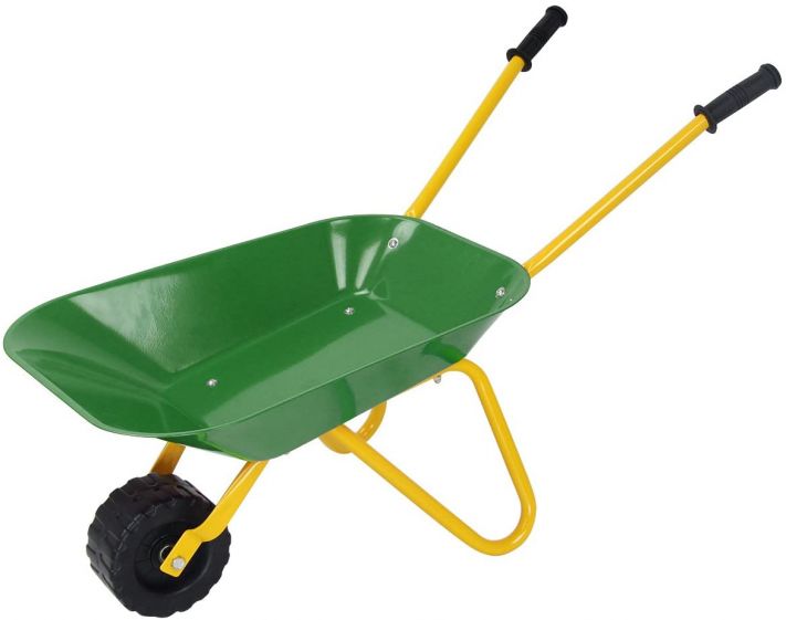 Childrens wheelbarrow with Steel Tray and Rubber Hand Grips