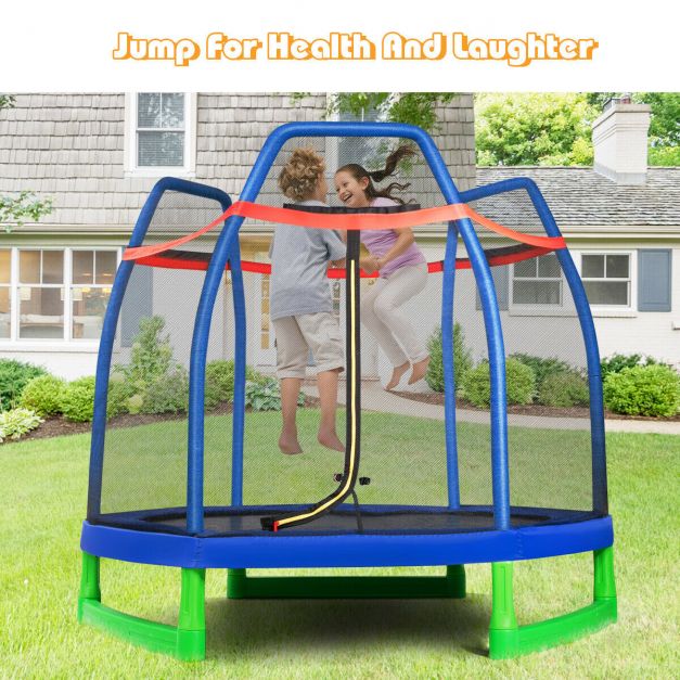 7FT Kids Trampoline with Safety Net