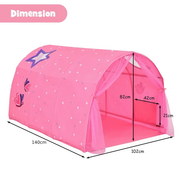 Kid's Bed Portable Pop Up Playhouse with Mosquito Net