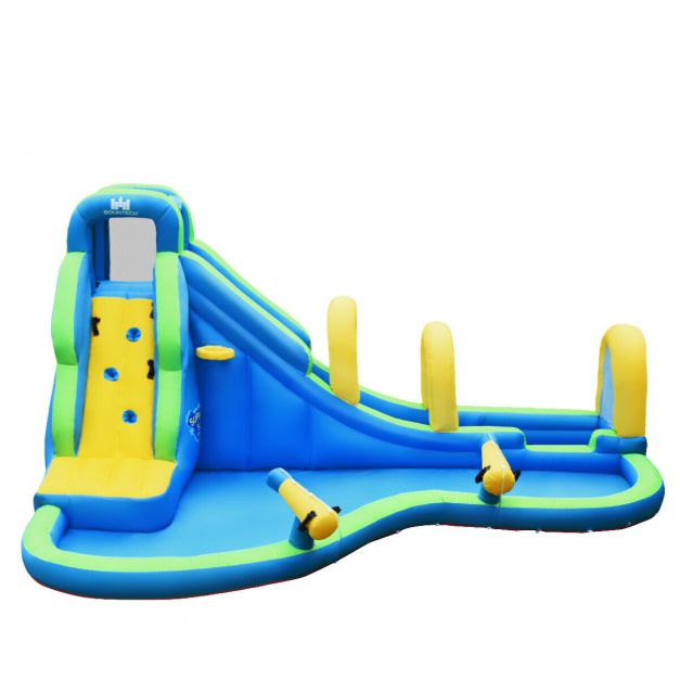 Inflatable Slide with Splash Pool and Water Cannons