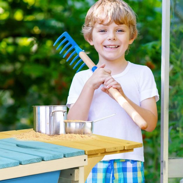 Children's Wooden Mud Kitchen with Accessories for Toddler