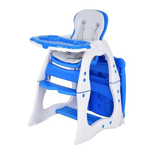 Convertible Baby High Chair with 5 Point Harness and Adjustable Feeding Tray