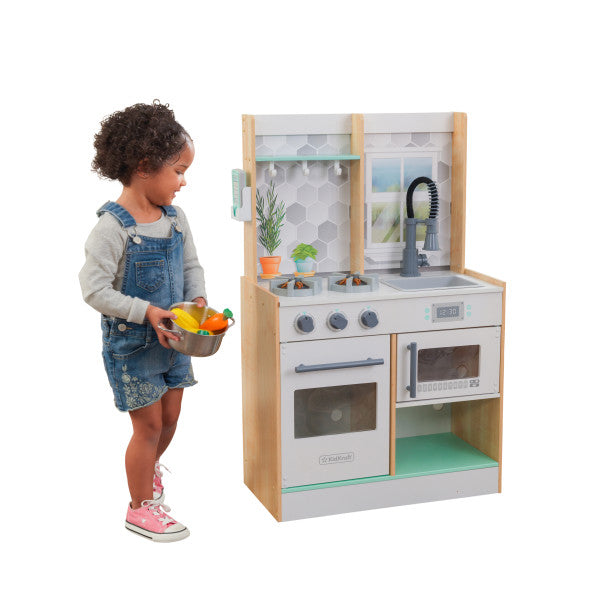 Let's Cook Wooden Play Kitchen - Natural