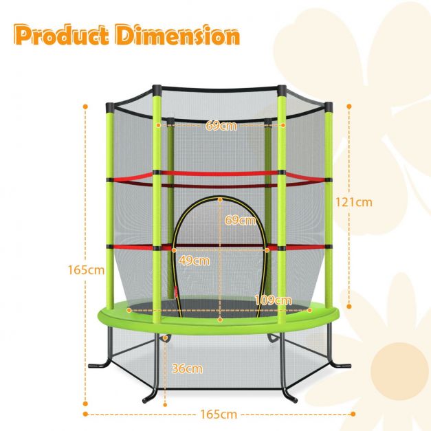 Kids Trampoline with Enclosure Safety Net for Family Games